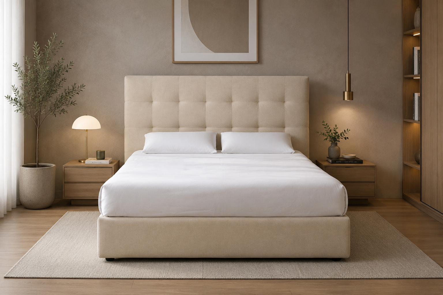 Letto Harbour con Contenitore — Tessuto Antimacchia Made in Italy