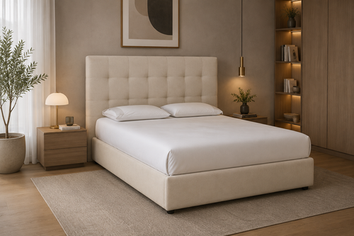 Letto Harbour con Contenitore — Tessuto Antimacchia Made in Italy