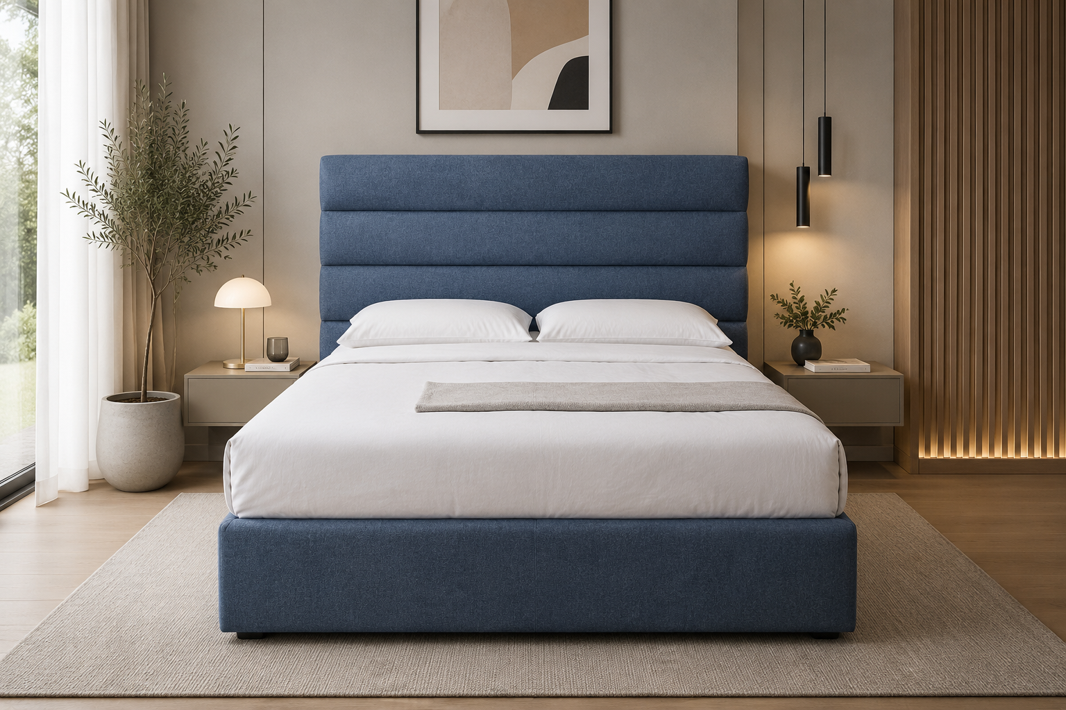 Letto Carlton con Contenitore — Tessuto Antimacchia Made in Italy