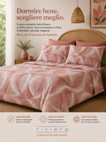 Completo Letto Matrimoniale Aurora — 100% Cotone Tinto e Stampato in Italia