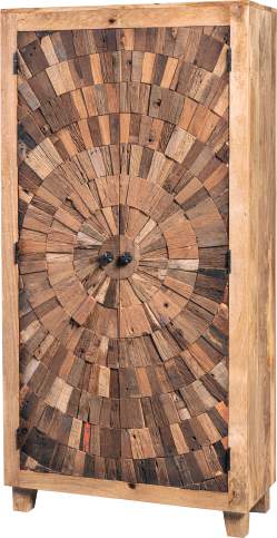 Stipo Astro — Anta a Raggiera in Legno di Recupero 90x181 cm
