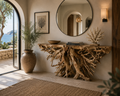 Consolle Roots — Radici di Teak Intrecciate 300 cm