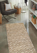 Tappeto Juta J232 Natural — Rombi in Rilievo Tessuto a Mano 150x220