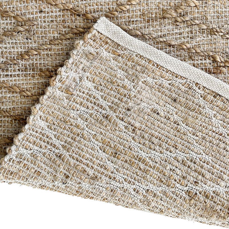 Tappeto Juta J232 Natural — Rombi in Rilievo Tessuto a Mano 150x220